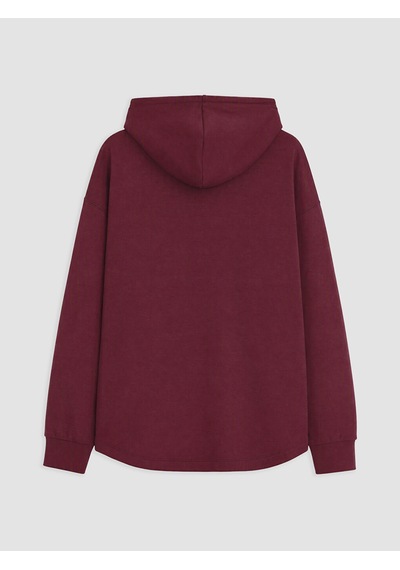 Lcw Modest Mürdüm Soft Touch Kadın Fermuarlı Sweatshirt