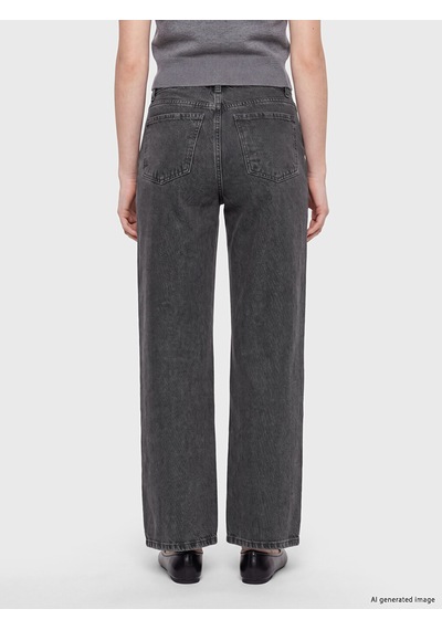 Lcw Jeans Gri Straight Fit Kadın Jean Pantolon