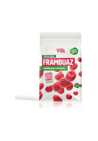 Dondurularak Kurutulmuş Frambuaz 18 G Freeze Dried Meyve Cipsi Çıtır Meyve Kurusu 1 Adet
