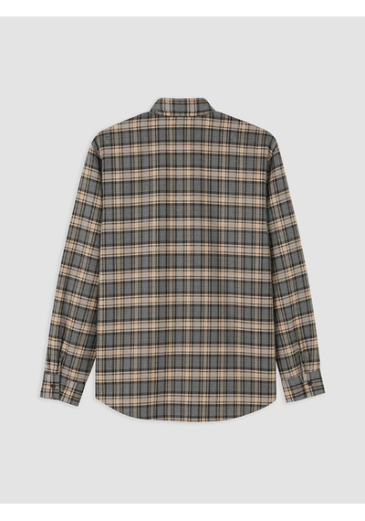 Lcw Eco İndigo Regular Fit Ekose Erkek Gömlek Ceket