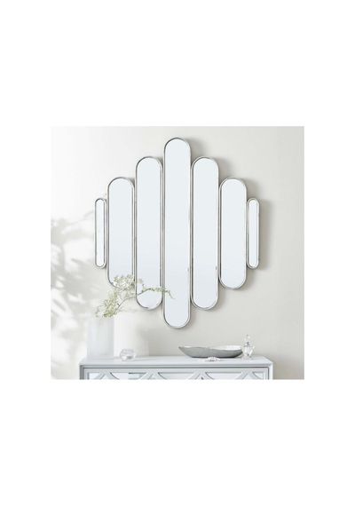 73x80 Konsol Aynası/lüks Ayna/dekor Aynası/salon Aynası/çerçeveli Duvar Aynası Gümüş 80 X 73 Diğer