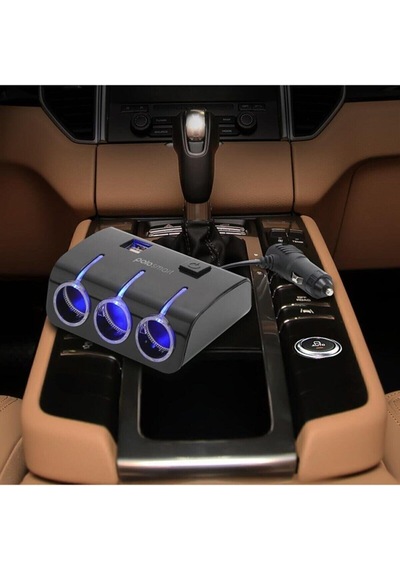 Polosmart 3 Girişli Araç Çakmak Çoklayıcı 2 Usb Girişi