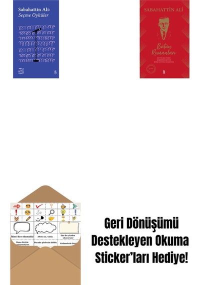 Everest Açıkhava 1 - Sabahattin Ali Seçme Öyküler + Sabahattin Ali Bütün Romanları Ciltli + Okuma Sticker'ları