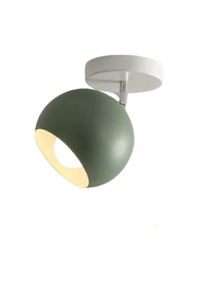 Rsylight Metal Retro Su Yeşili Tavan Plofyoner 180 Derece Hareketli Modern Spor Avize Çap:20 Cm Yeşil