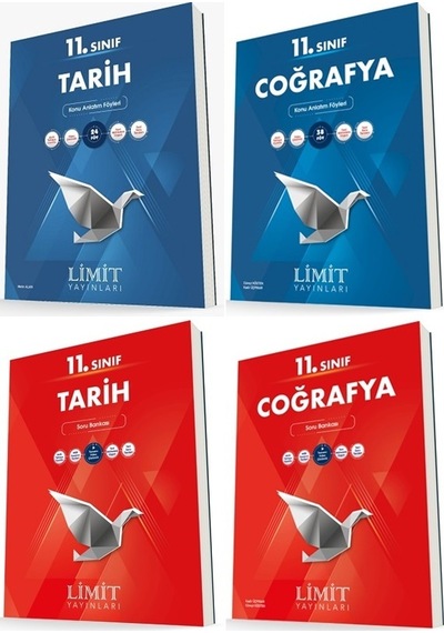 Limit 11. Sınıf Tarih + Coğrafya Konu + Soru Seti 4 Kitap 2023