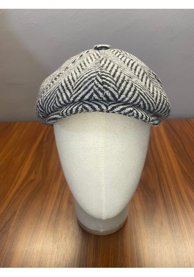 Hamze Peaky Blinders Vintage Model Balıksırtı Kışlık Kasket Şapka Gri