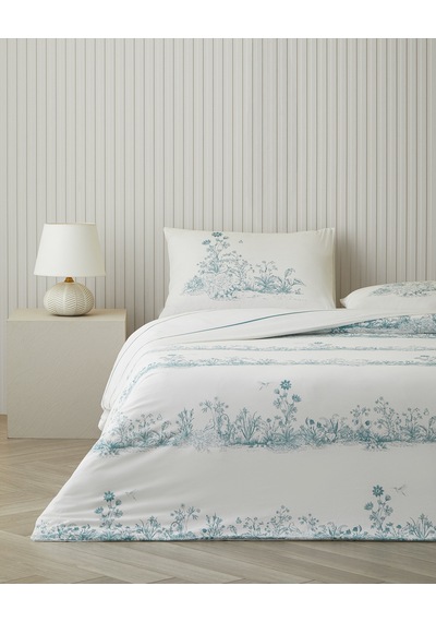 English Home Jouyline Pamuklu Tek Kişilik Nevresim Takımı 160x220 Cm Yeşil
