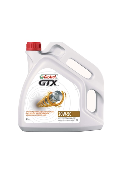 Castrol GTX 20W-50 Sentetik Motor Yağı 4 L
