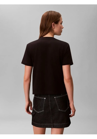 Calvin Klein A - Ss 20s Jsy Logo Siyah Kadın Tişört