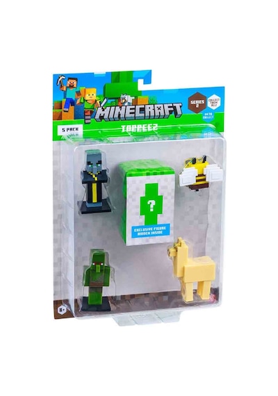 Minecraft 3d Toppeez 5 Pack Blister Set 4