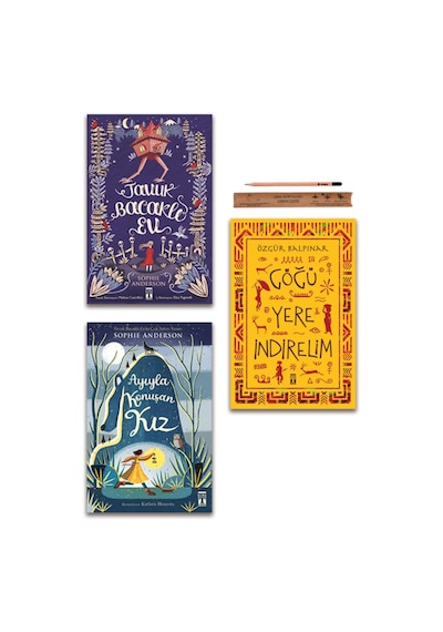 Genç Timaş Ayıyla Konuşan Kız - Tavuk Bacaklı Ev - Göğü Yere İndirelim Set - 3 Kitap