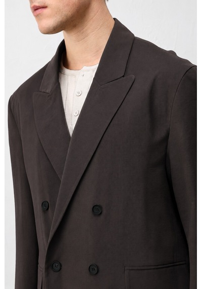 Antioch Modal Karışımlı Relaxed Fit Erkek Blazer Ceket Koyu Kahve