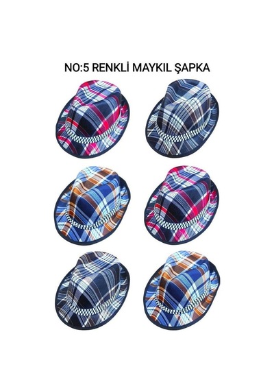 Erturkstore No-5 Renkli Maykıl Şapka Çok Renkli