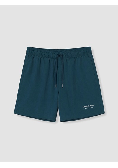 Lcw Swımwear Petrol Kısa Boy Baskılı Erkek Deniz Şortu