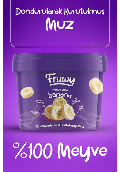 Freeze Dried Muz Kova Dondurularak Kurutulmuş Muz Diğer