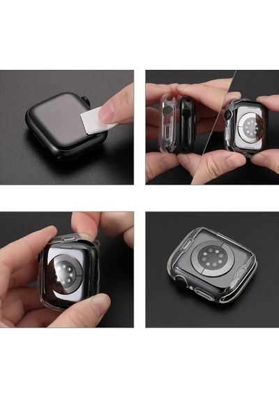 Bufalo Apple Uyumlu  Watch 41 mm Silikon 360 Kasa Ve Ekran Koruyucu