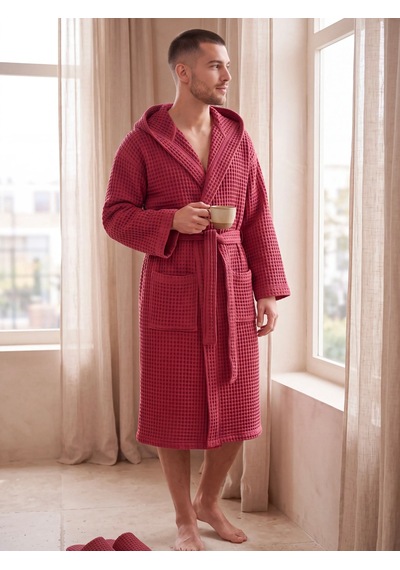 Brandsmiths Bordo Waffle Gofre Bornoz