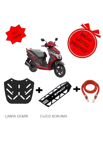 Honda Dio 110 Arka Çanta Demiri & Egzoz Koruma Sacı Dıo 110 1