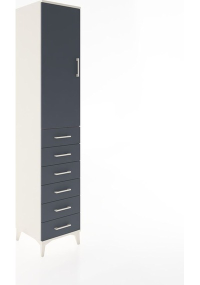 Hyperion Dolap 2 Raflı 6 Çekmeceli Tek Askılı 44x44x221 Aytaş... Aytaşı