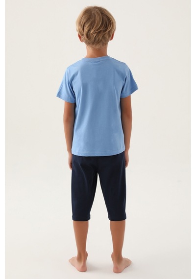 U.S. Polo Assn. Lisanslı To Be İndigo Erkek Çocuk Kapri Takım 5274-43051 İndigo