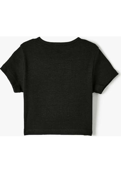Koton Crop Tişört Baskılı Ribanalı Kısa Kollu Bisiklet Yaka Siyah 4skg10335ak 4SKG10335AK999 Siyah Koton Crop Tişört Baskılı Ribanalı Kısa Kollu Bisiklet Yaka Siyah 4skg10335ak 4SKG10335AK999 Siyah