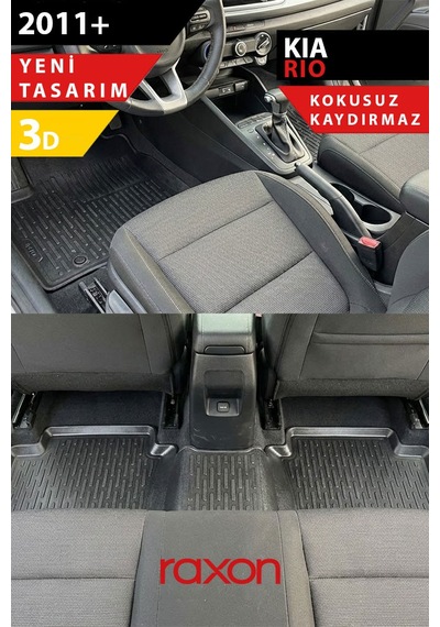 Kia Rio 2011+ 3d Havuzlu Paspas Tam Uyumlu Su Geçirmez, Kaymaz