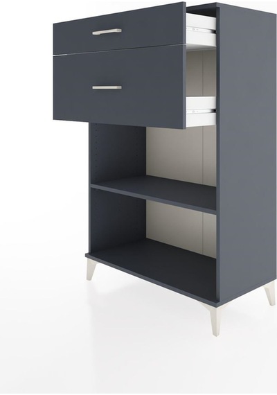 Hyperion Dolap Tek Raflı 2 Çekmeceli 88x44x134 Antrasit-antrasit Antrasit Hyperion Dolap Tek Raflı 2 Çekmeceli 88x44x134 Antrasit-antrasit Antrasit