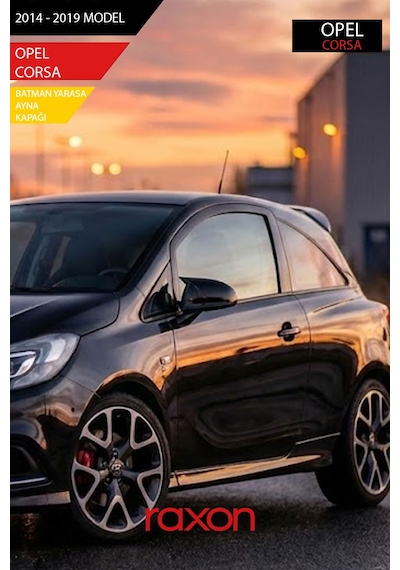 Opel Corsa E 2014-2019 Batman & Yarasa Ayna Kapağı Parlak Piano Black Sport