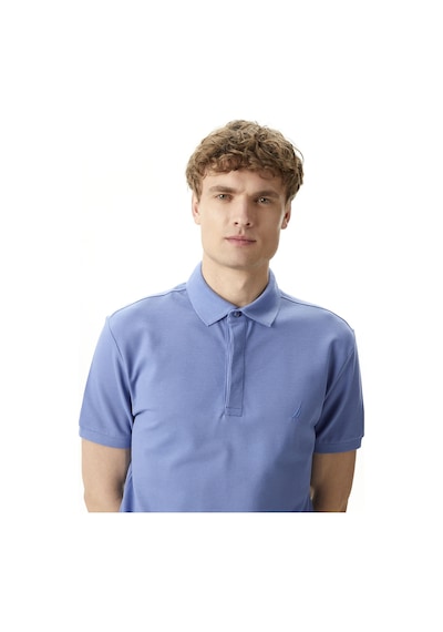 Nautica Erkek Mavi Slim Fit Kısa Kollu Polo Düz K35062t Mavi