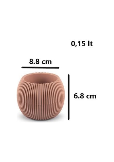 Omnipazar Krs-361 Plastik Mercan Kaktüs Saksı 0.15 Litre Soft Pembe 6 Adet