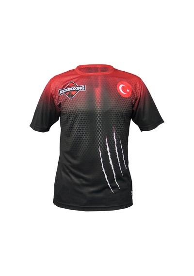 Dosmai Panther Power Dijital Baskılı Spor T-shirt Kırmızı Pst007