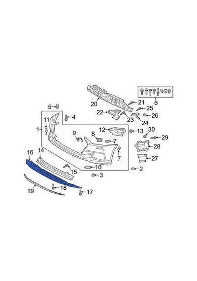 Audi A7 Ön Tampon Alt Spoyler 2019 Sonrası 4k8807611a