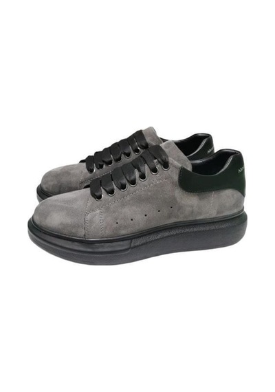 Gri Süet Erkek Sneaker Siyah