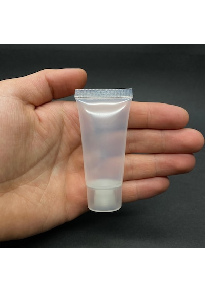 Şeffaf Boş Krem Tüpü 20ml , Vidalı Kapaklı Merhem Tüpü , Şeffaf Lipgloss Tüp 20 Ml X 3 Adet