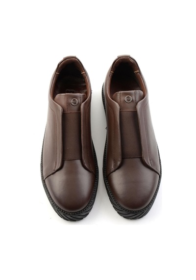 Bambi Kahve Antik Hakiki Deri Erkek Sneaker E01610197141