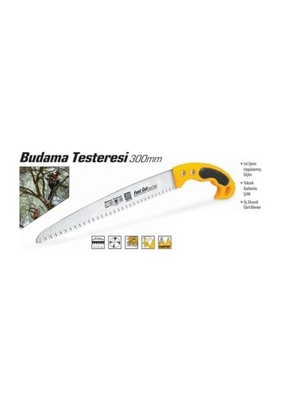 30 Cm Budama Testeresi 300mm, Yüksek Karbonlu Çelikten, Isıl İşlem Uygulanmış Kesici Dişler