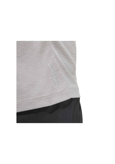 Adidas Running Essentials Kadın Gri Yuvarlak Yaka Tişört Gri