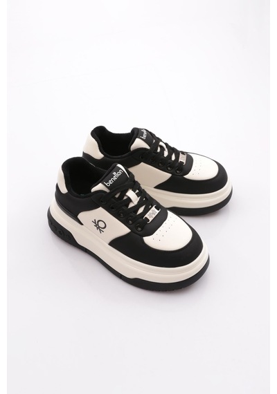 Benetton Bni-12046 Kadın Sneaker Ayakkabı Siyah Beyaz Benetton Bni-12046 Kadın Sneaker Ayakkabı Siyah Beyaz