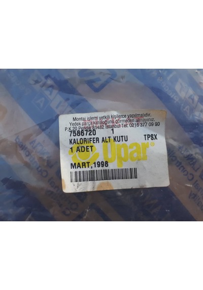 Fiat Tempra Tipo Kalorifer Alt Kutu Kabin 7586720