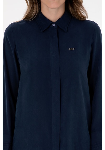 U.s. Polo Assn. Kadın Lacivert Gömlek Desenli 50299622-vr033 Lacivert