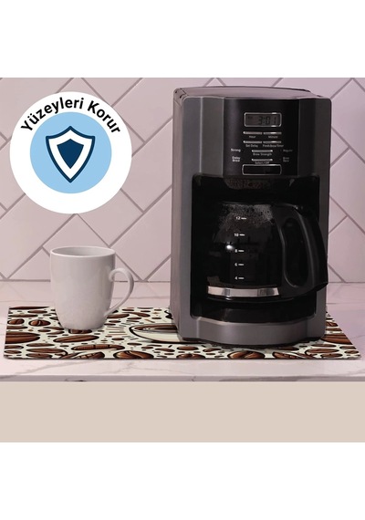 Valerine Life Kahve Makinesi Matı Su Geçirmez Kaymaz Yıkanabilir Çaycı, Çay Espresso Makinesi Pad 35x45cm 27240101