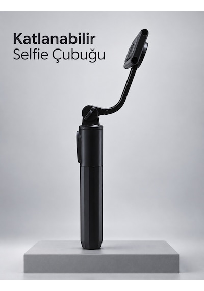 Uzaktan Fotoğraf Çekimi İçin Döndürülebilir Telefon Tutuculu Selfie Çubuğu Diğer
