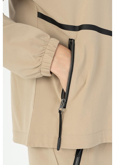 Maraton Comfort Kadın Kapüşonlu Açık Vizon Tracktop Vizon