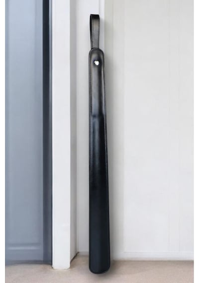 Digithome Çelik Gövdeli Deri Kaplama Yumuşak Ayakkabı Çekeceği Kerata 50cm Siyah C-1-1-144