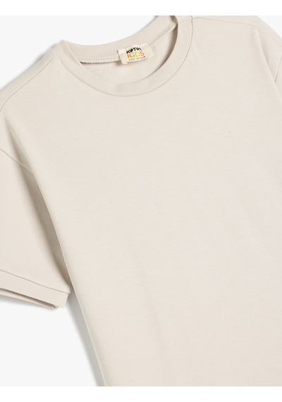 Koton Oversize Basic Tişört Kısa Kollu Bisiklet Yaka Pamuklu Gri 5skb10003tk Gri