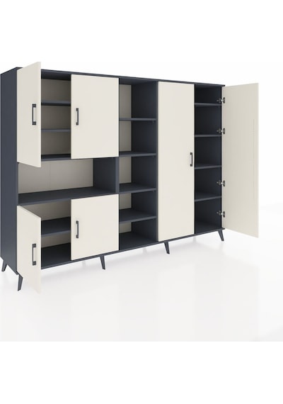 Hyperion Dolap 13 Raflı 6 Kapaklı 220x44x163 Antrasit-aytaşı/antr Antrasit-aytaşı/antrasit Hyperion Dolap 13 Raflı 6 Kapaklı 220x44x163 Antrasit-aytaşı/antr Antrasit-aytaşı/antrasit