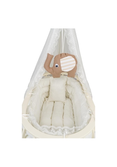 Tommybaby Sepet Beşik Ahşap Beşik Uyku Setli Doğal Ahşap Beşik Bambu00