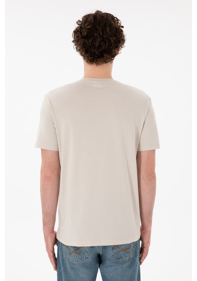 U.S. Polo Assn. Erkek Regular Fit  V Yaka Taş Basic Tişört 50305858-VR049