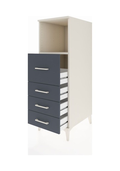 Kronos Dolap Tek Raflı 4 Çekmeceli 44x59x134 Aytaşı-antrasit Aytaşı