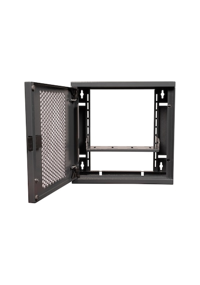 Alfafonet Wifi Box 280 Duvar Tipi Modem Ve Wifi Kutusu 280x120x280 Mm Antrasit Gri Perfore Metal Kapak Montajlı